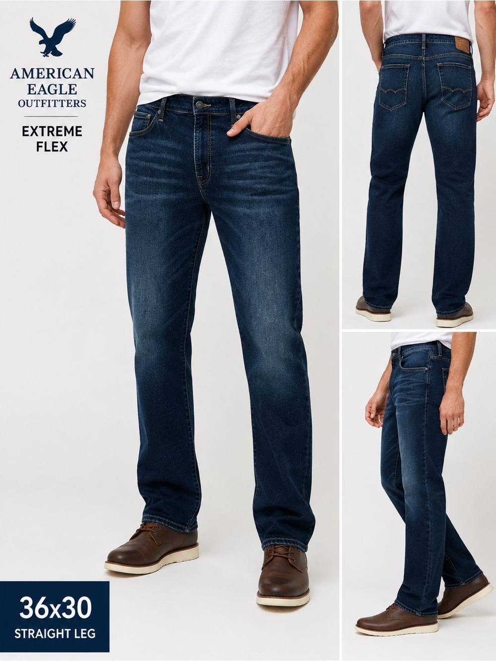 American Eagle Extreme Flex Men’s Jeans 36x30 Dark Wash Stretch